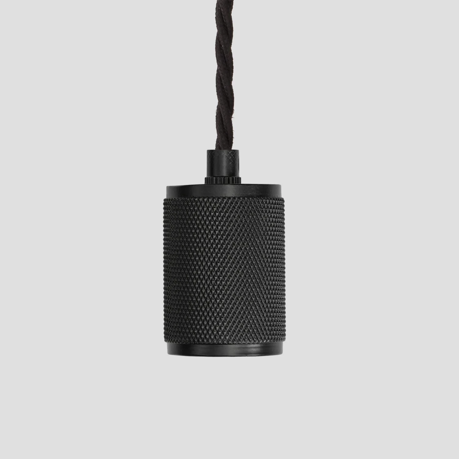 Knurled Edison Pendant Light - 1 Wire - Black 2 Knurled Edison Pendant Light - 1 Wire - Black - Image 2