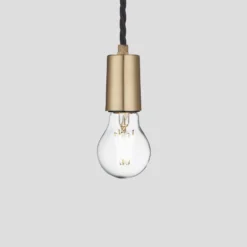Sleek Edison Pendant - 1 Wire - Brass - Pre-order - Expected W/c 13th Of May 10 Sleek Edison Pendant - 1 Wire - Brass - Pre-order - Expected W/c 13th Of May -Industville Shop 1 wire Pendant Brass Industville Lighting Single BrassHolder Sleek SL E1WP B SO Classic