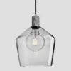 Knurled Tinted Glass Schoolhouse Pendant - 10 Inch - Smoke Grey