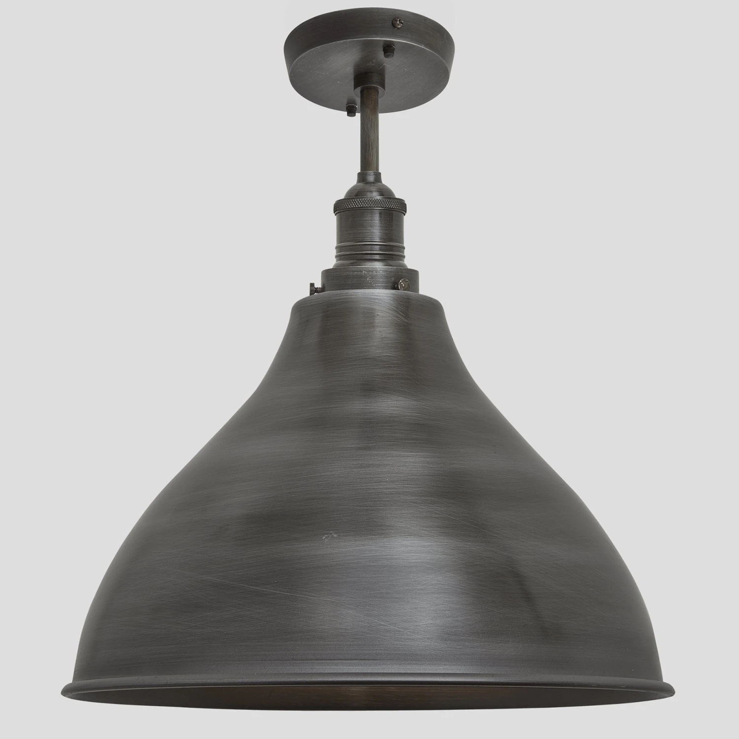 Brooklyn Cone Flush Mount - 12 Inch - Pewter 3 Brooklyn Cone Flush Mount - 12 Inch - Pewter - Image 3