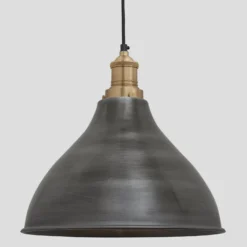 Brooklyn Cone Pendant - 12 Inch - Pewter