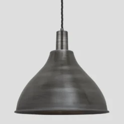 Sleek Cone Pendant - 12 Inch - Pewter