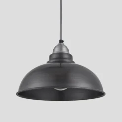 Old Factory Pendant - 12 Inch - Pewter