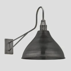Long Arm Cone Wall Light β 12 Inch β Pewter