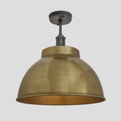 Brooklyn Dome Flush Mount - 13 Inch - Brass