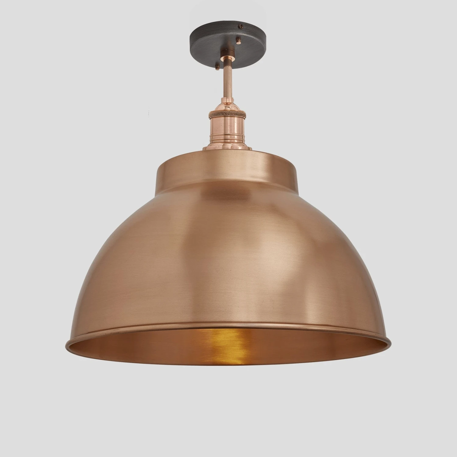 Brooklyn Dome Flush Mount - 13 Inch - Copper 1 Brooklyn Dome Flush Mount - 13 Inch - Copper