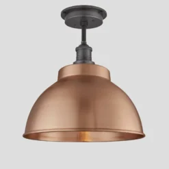 Brooklyn Outdoor & Bathroom Dome Flush Mount - 13 Inch - Copper