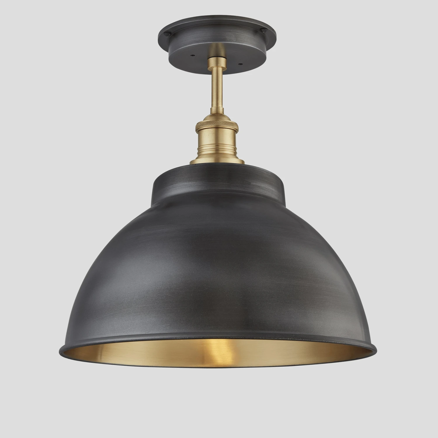 Brooklyn Outdoor & Bathroom Dome Flush Mount - 13 Inch - Pewter & Brass - Pre-order - Expected W/c 13th Of May 1 Brooklyn Outdoor & Bathroom Dome Flush Mount - 13 Inch - Pewter & Brass - Pre-order - Expected W/c 13th Of May