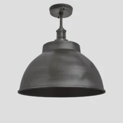 Brooklyn Dome Flush Mount - 13 Inch - Pewter