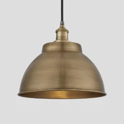 Brooklyn Outdoor & Bathroom Dome Pendant - 13 Inch - Brass