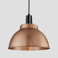 Sleek Dome Pendant - 13 Inch - Copper -Industville Shop 13 Inch Pendant Copper Industville Lighting Dome BlackHolder Sleek SL DP13 C BKH w