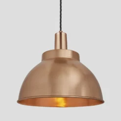 Sleek Dome Pendant - 13 Inch - Copper