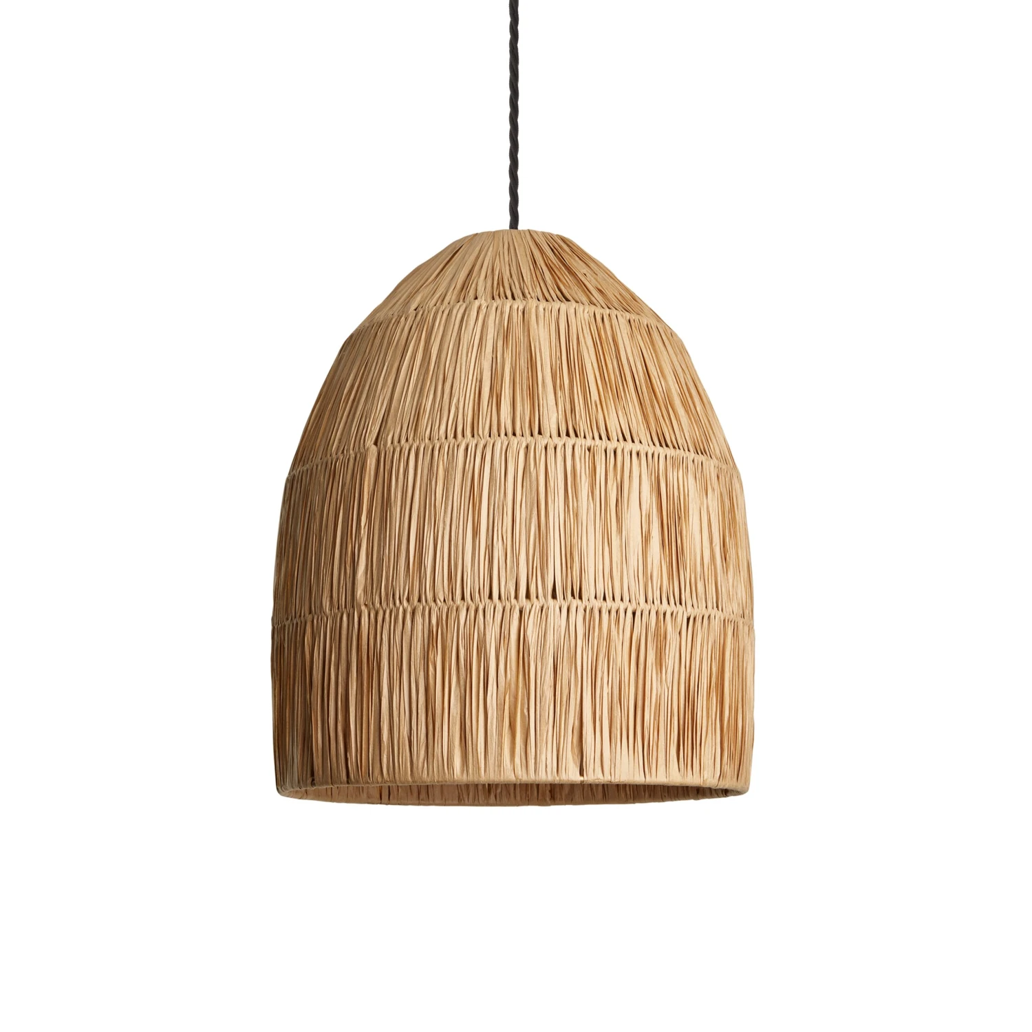 Raffia Ceiling Pendant Light - Bell - Natural - Image 4