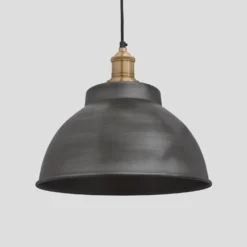 Brooklyn Dome Pendant - 13 Inch - Pewter