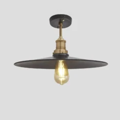 Brooklyn Flat Flush Mount - 15 Inch - Pewter