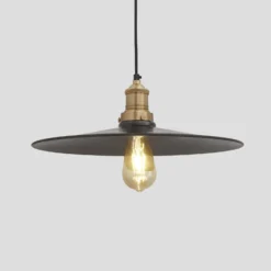 Brooklyn Flat Pendant - 15 Inch - Pewter