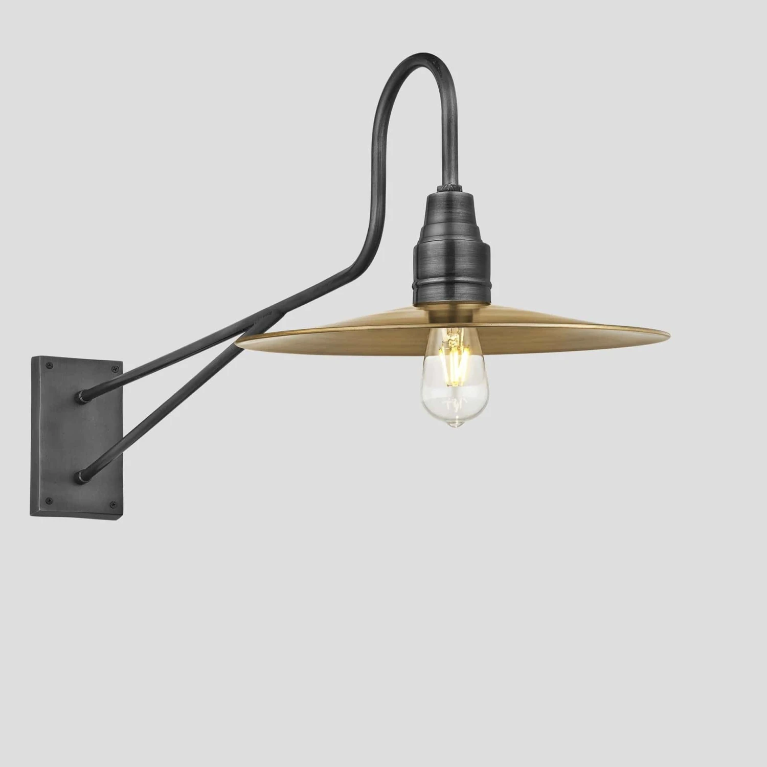 Long Arm Flat Wall Light – 15 Inch – Brass 1 Long Arm Flat Wall Light – 15 Inch – Brass