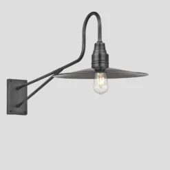 Long Arm Flat Wall Light – 15 Inch – Pewter