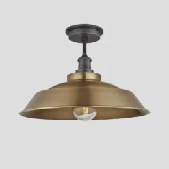 Brooklyn Outdoor & Bathroom Step Flush Mount - 16 Inch - Brass