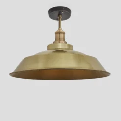 Brooklyn Step Flush Mount - 16 Inch - Brass - Pre-order - Expected W/c 13th Of May -Industville Shop 16 Inch FlushMount Brass Industville Lighting Step PewterHolder Brooklyn BR SFM16 B BH