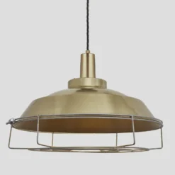 Sleek Step Pendant - 16 Inch - Brass - Pre-order - Expected W/c 13th Of May -Industville Shop 16 Inch Pendant Brass Industville Lighting Step BrassHolder Cage Sleek SL SP16 B BH CG