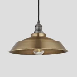 Brooklyn Outdoor & Bathroom Step Pendant - 16 Inch - Brass - Pre-order - Expected W/c 13th Of May -Industville Shop 16 Inch Pendant Brass Industville Lighting Step PewterHolder Brooklyn IP65 BR IP65 SP16 B PH