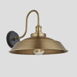 Swan Neck Outdoor & Bathroom Step Wall Light - 16 Inch - Brass - Pre-order - Expected W/c 29th Of April