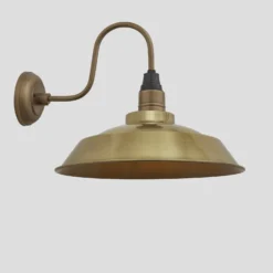 Swan Neck Step Wall Light - 16 Inch - Brass - Pre-order - Expected W/c 29th Of April