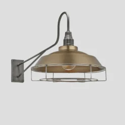 Long Arm Step Wall Light - 16 Inch - Brass - Pre-order - Expected W/c 13th Of May