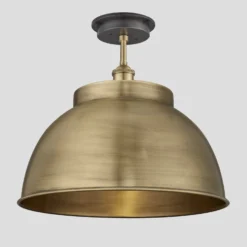Brooklyn Outdoor & Bathroom Dome Flush Mount - 17 Inch - Brass - Pre-order - Expected W/c 13th Of May