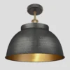 Brooklyn Dome Flush Mount - 17 Inch - Pewter & Brass - Pre-order - Expected W/c 13th Of May