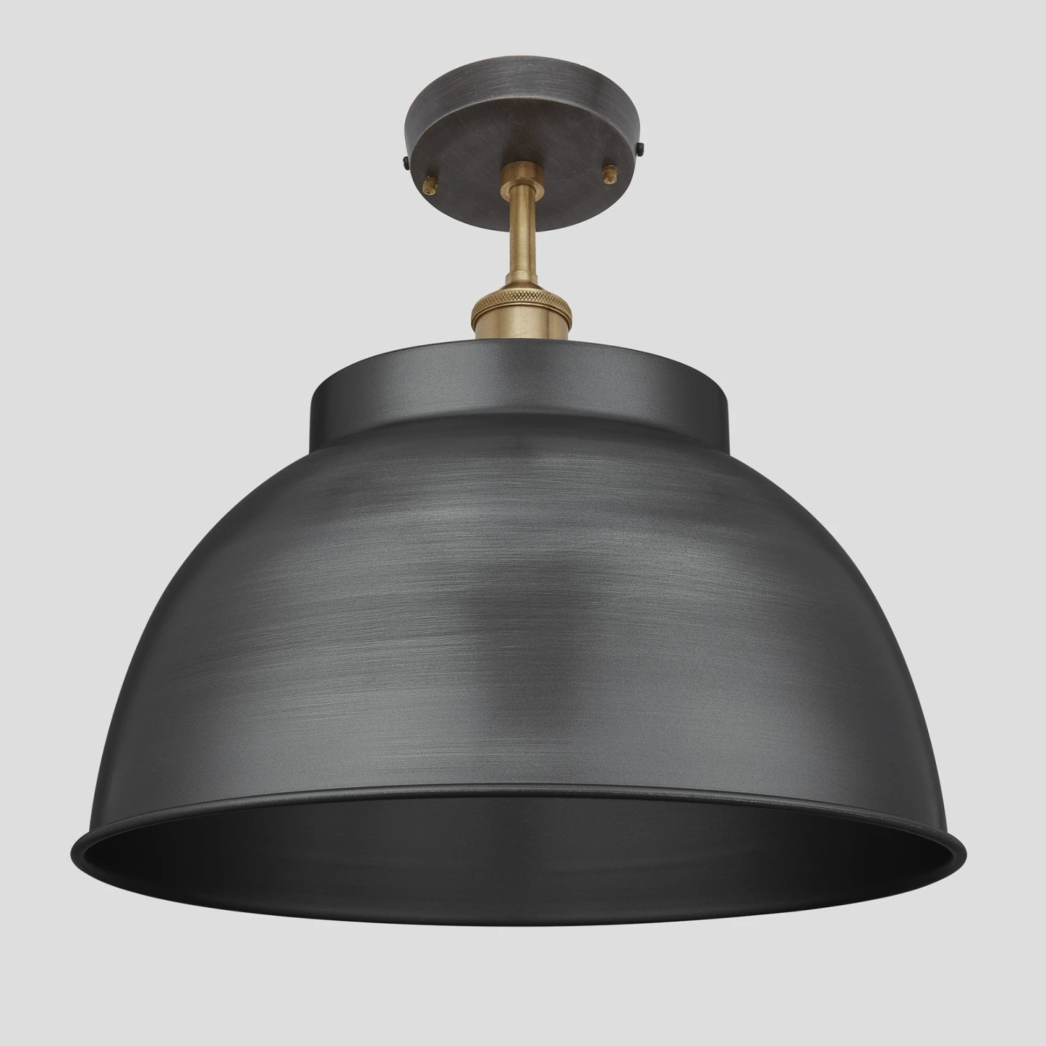 Brooklyn Dome Flush Mount - 17 Inch - Pewter 3 Brooklyn Dome Flush Mount - 17 Inch - Pewter - Image 3