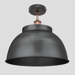 Brooklyn Dome Flush Mount - 17 Inch - Pewter