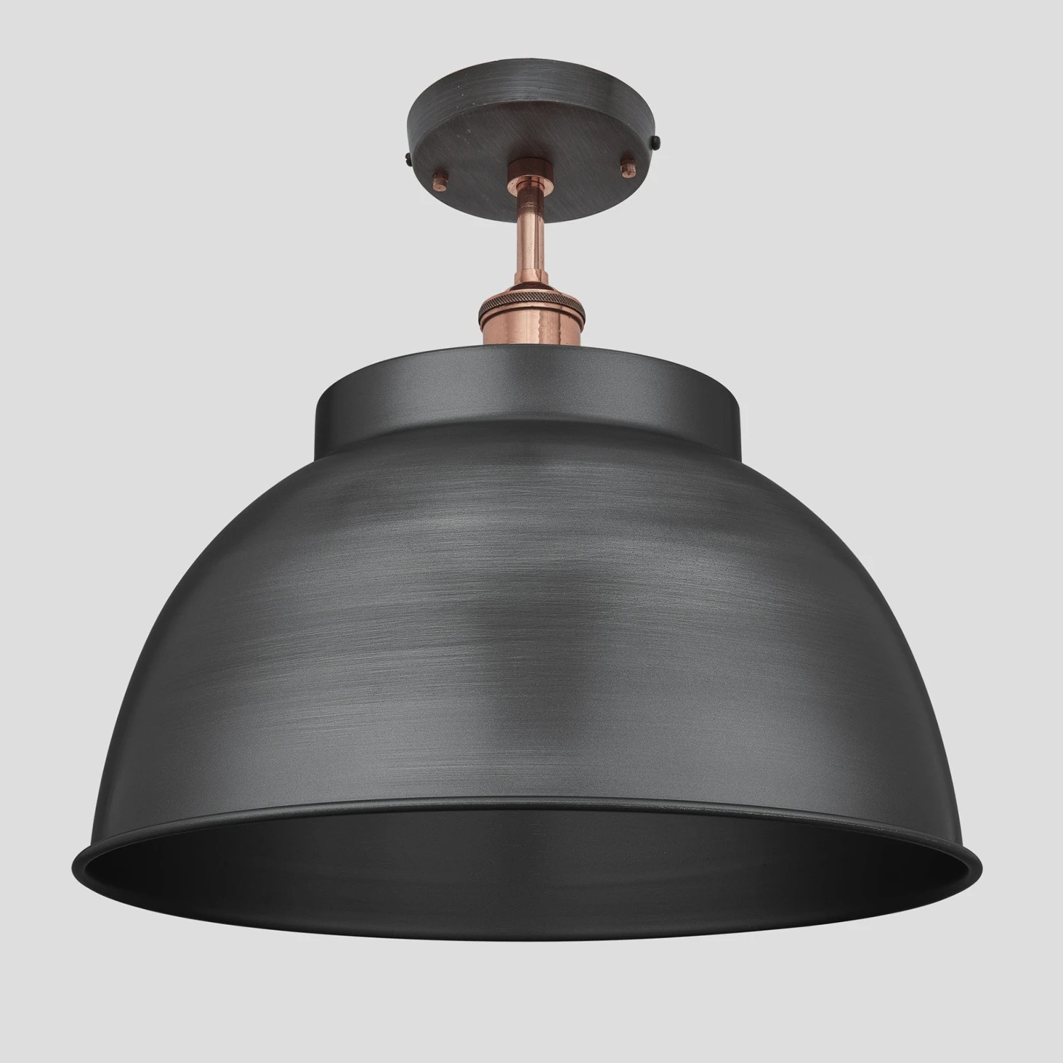 Brooklyn Dome Flush Mount - 17 Inch - Pewter 1 Brooklyn Dome Flush Mount - 17 Inch - Pewter