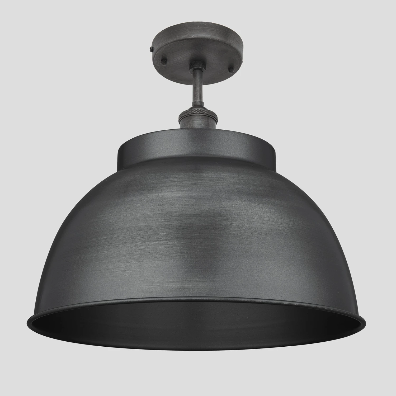 Brooklyn Dome Flush Mount - 17 Inch - Pewter 2 Brooklyn Dome Flush Mount - 17 Inch - Pewter - Image 2