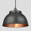 Brooklyn Outdoor & Bathroom Dome Pendant - 17 Inch - Pewter & Copper