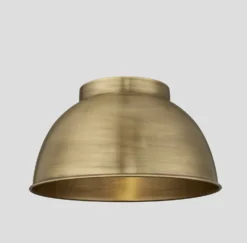 Brooklyn Outdoor & Bathroom Dome Flush Mount - 17 Inch - Brass - Pre-order - Expected W/c 13th Of May -Industville Shop 17 Inch Shade Brass Industville Lighting Dome D17 B SO