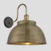 Swan Neck Outdoor & Bathroom Dome Wall Light - 17 Inch - Brass - Pre-order - Expected W/c 13th Of May