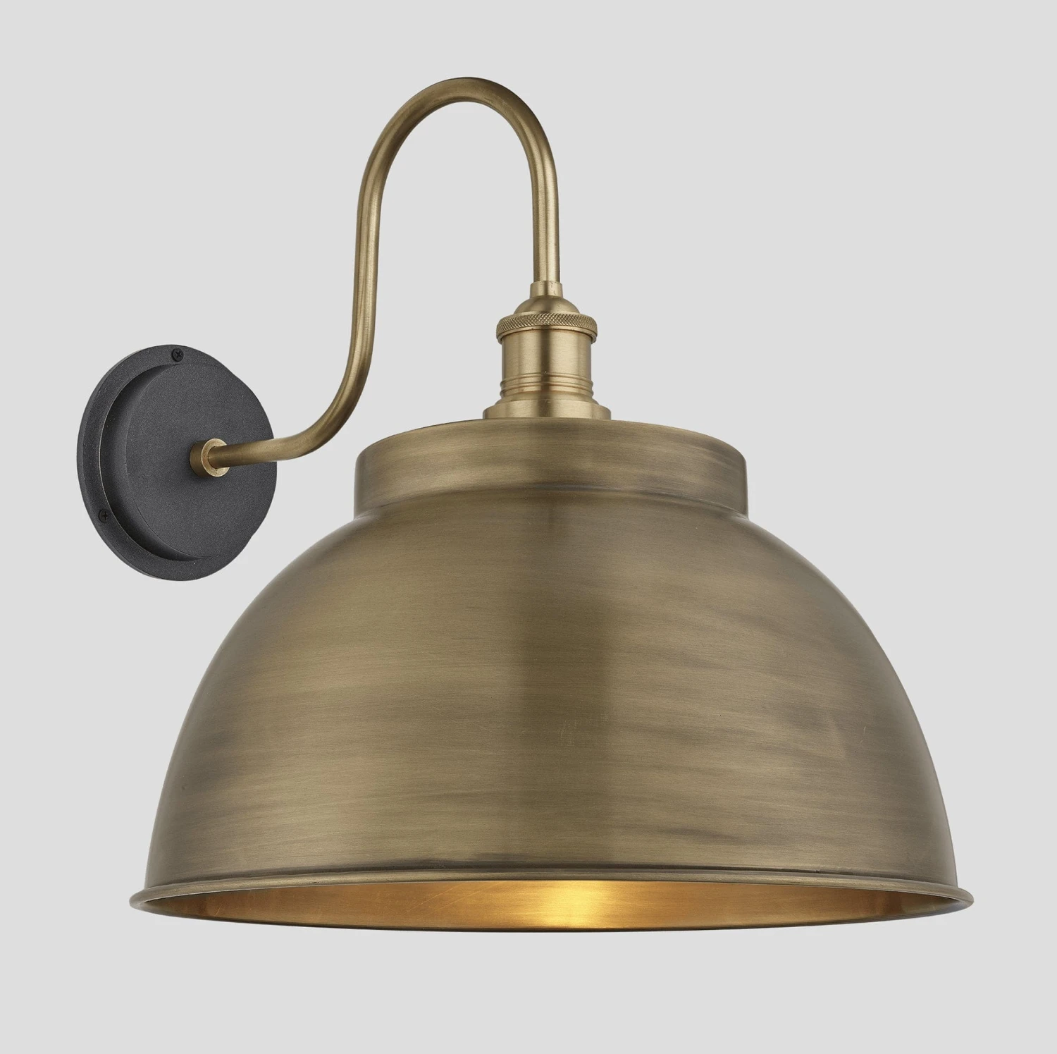 Swan Neck Outdoor & Bathroom Dome Wall Light - 17 Inch - Brass - Pre-order - Expected W/c 13th Of May 1 Swan Neck Outdoor & Bathroom Dome Wall Light - 17 Inch - Brass - Pre-order - Expected W/c 13th Of May
