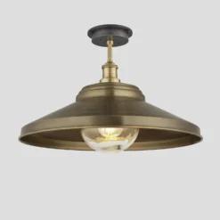Brooklyn Outdoor & Bathroom Giant Step Flush Mount – 18 Inch – Brass 9 Brooklyn Outdoor & Bathroom Giant Step Flush Mount – 18 Inch – Brass -Industville Shop 18 Inch FlushMount Brass Industville Lighting Step BrassHolder GlobeGlass Brooklyn IP65 BR IP65 GSFM18 B BH GLG