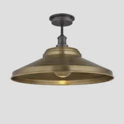 Brooklyn Outdoor & Bathroom Giant Step Flush Mount – 18 Inch – Brass