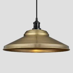 Brooklyn Giant Step Pendant - 18 Inch - Brass 14 Brooklyn Giant Step Pendant - 18 Inch - Brass -Industville Shop 18 Inch Pendant Brass Industville Lighting Step BlackHolder Brooklyn BR GSP18 B BKH w