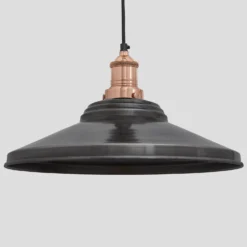 Brooklyn Giant Step Pendant - 18 Inch - Pewter 13 Brooklyn Giant Step Pendant - 18 Inch - Pewter -Industville Shop 18 Inch Pendant Pewter Industville Lighting Step CopperHolder Brooklyn BR GSP18 P CH