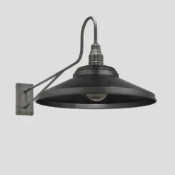 Long Arm Giant Step Wall Light – 18 Inch – Pewter