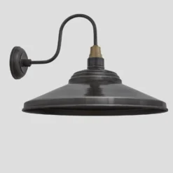 Swan Neck Giant Step Wall Light - 18 Inch - Pewter