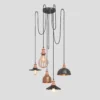 Brooklyn 5 Wire Pendant - Copper - Includes Shades