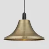 Sleek Giant Bell Pendant - 20 Inch - Brass