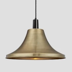 Sleek Giant Bell Pendant - 20 Inch - Brass