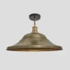 Brooklyn Giant Hat Flush Mount - 21 Inch - Brass