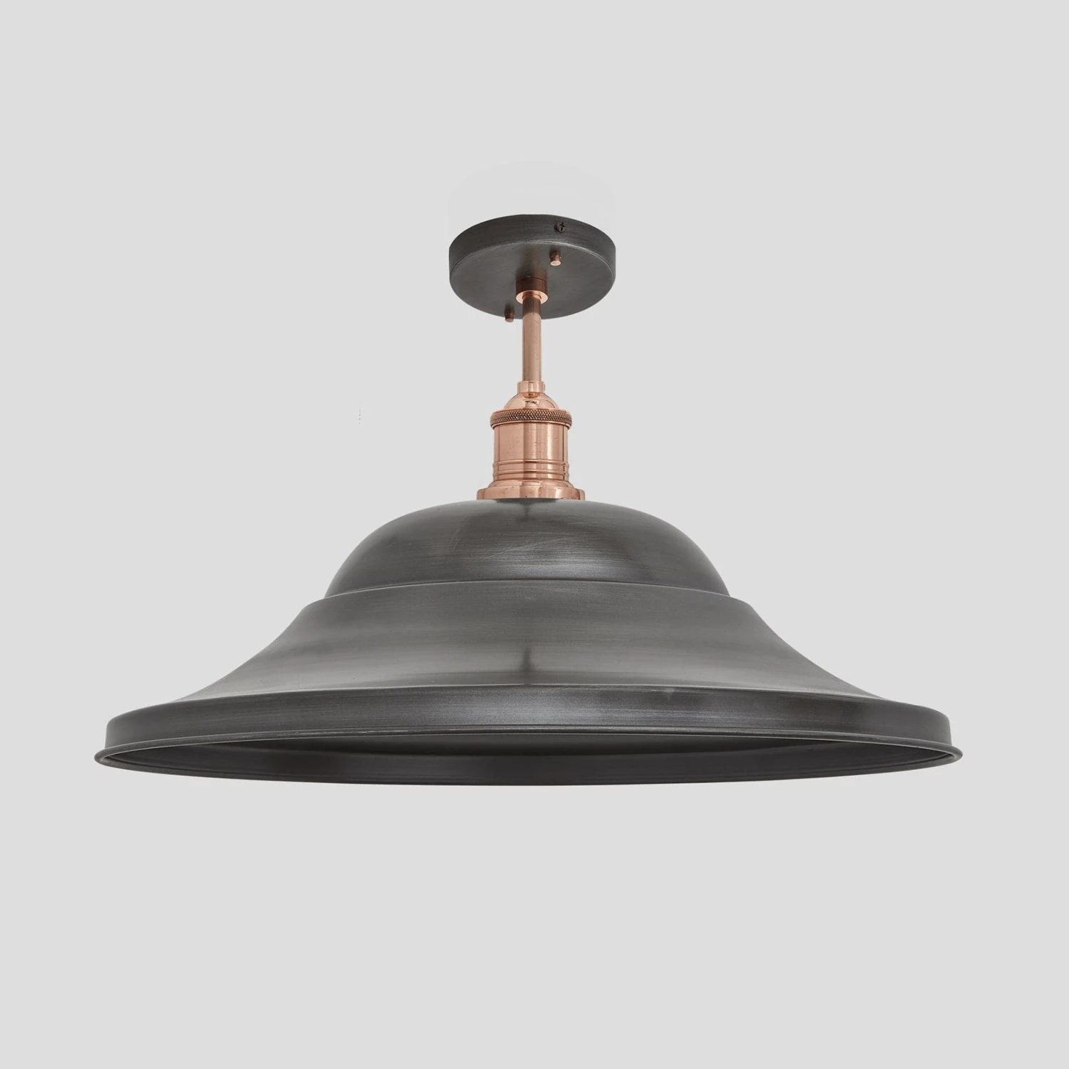 Brooklyn Giant Hat Flush Mount - 21 Inch - Pewter 3 Brooklyn Giant Hat Flush Mount - 21 Inch - Pewter - Image 3